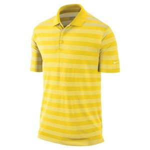 Nike Golf Polo Yellow Stripe XL